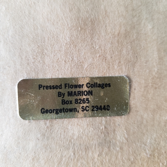 Pressed Flower Collage By Marion Signed - Picture 3 of 8